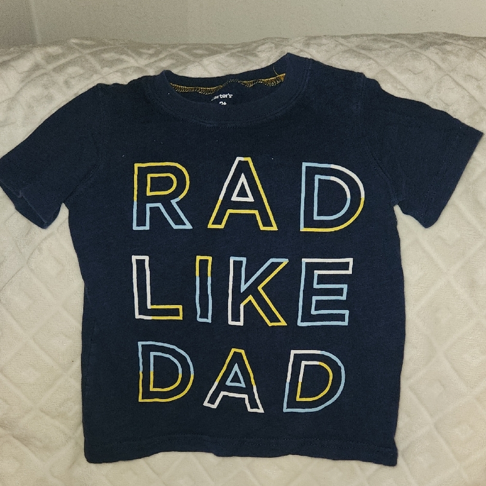 Carter's Black Short Sleeve Tee Rad Like Dad